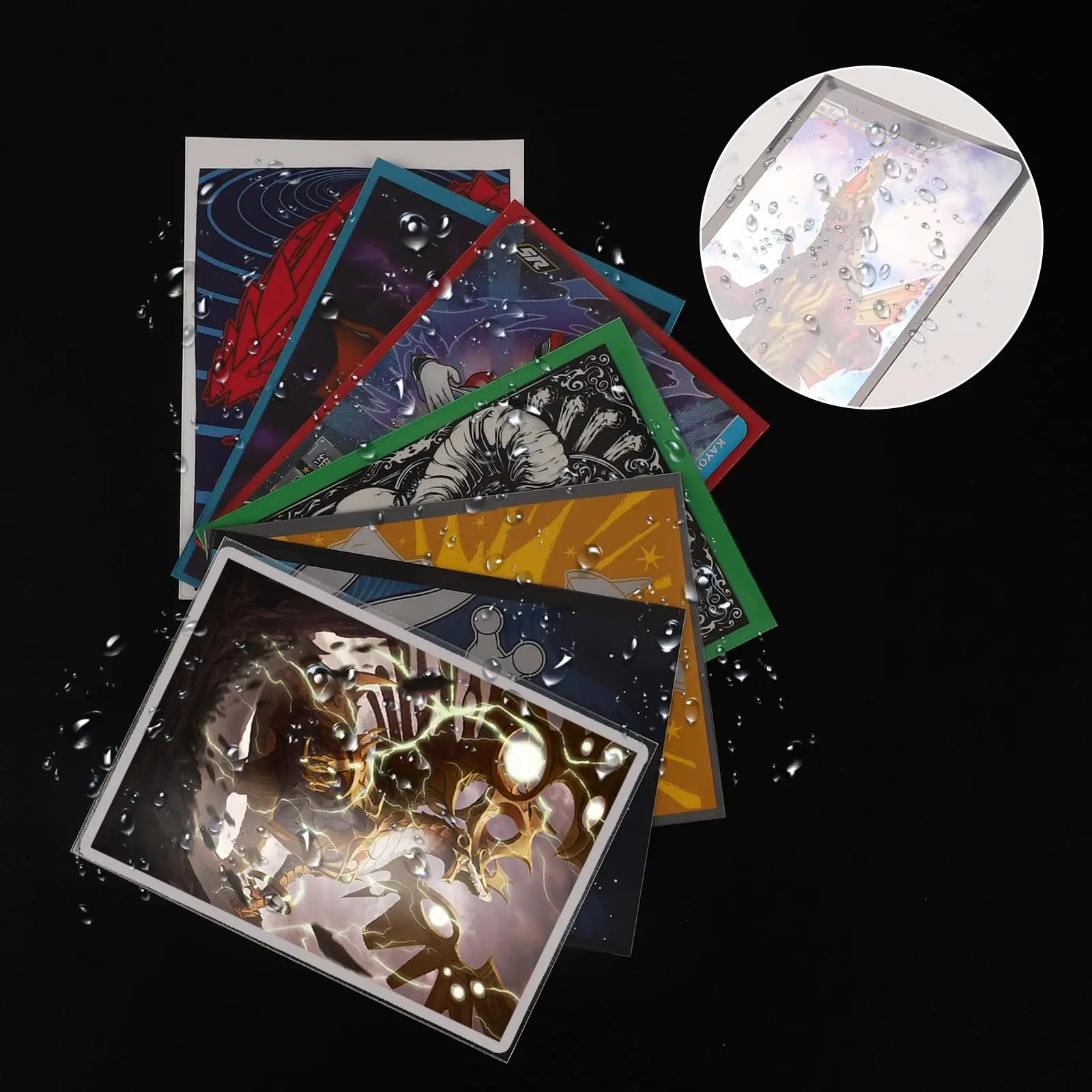 100 pcs Premium Colored Matte Card Sleeve 7 Colors Consistently Cutting Mtg TCG CCG Yugioh Game PP Material Heat Seal Handle