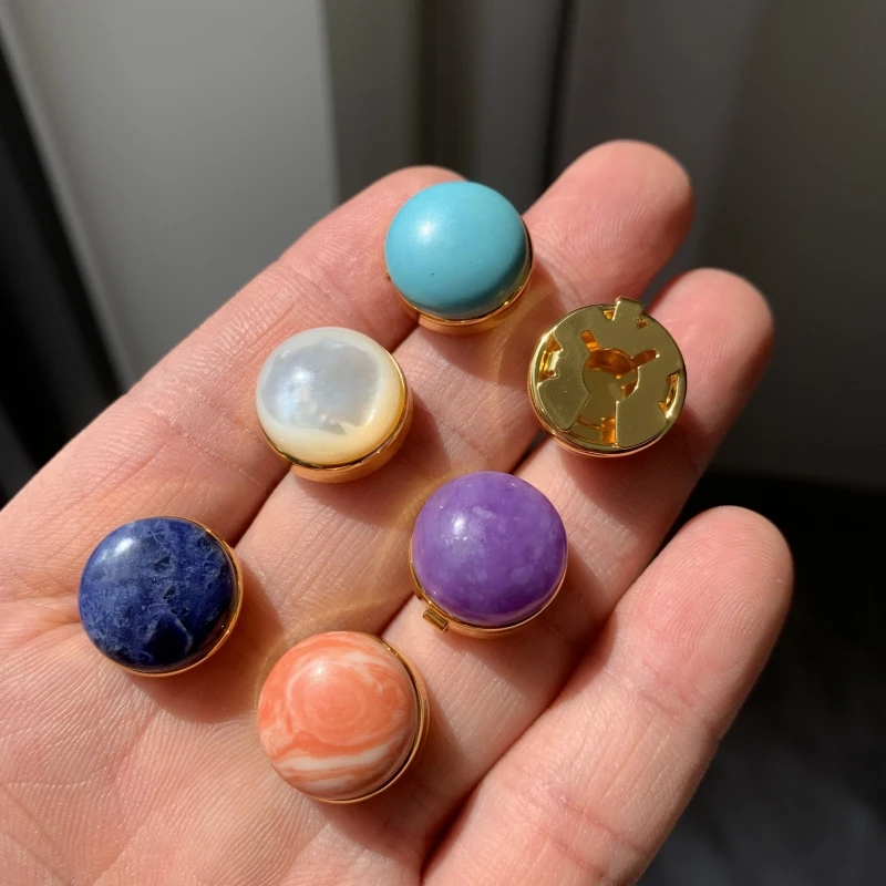 New Design Button Cover Clasp Universal Invisible Button Shirt Decorated With Anti-slip Button DIY Crystal Brooch Cufflinks