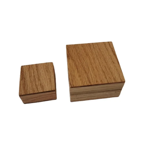 Natural Color Oak Wooden Keepsake Box Sliding Lid USB Gift Packaging Solution