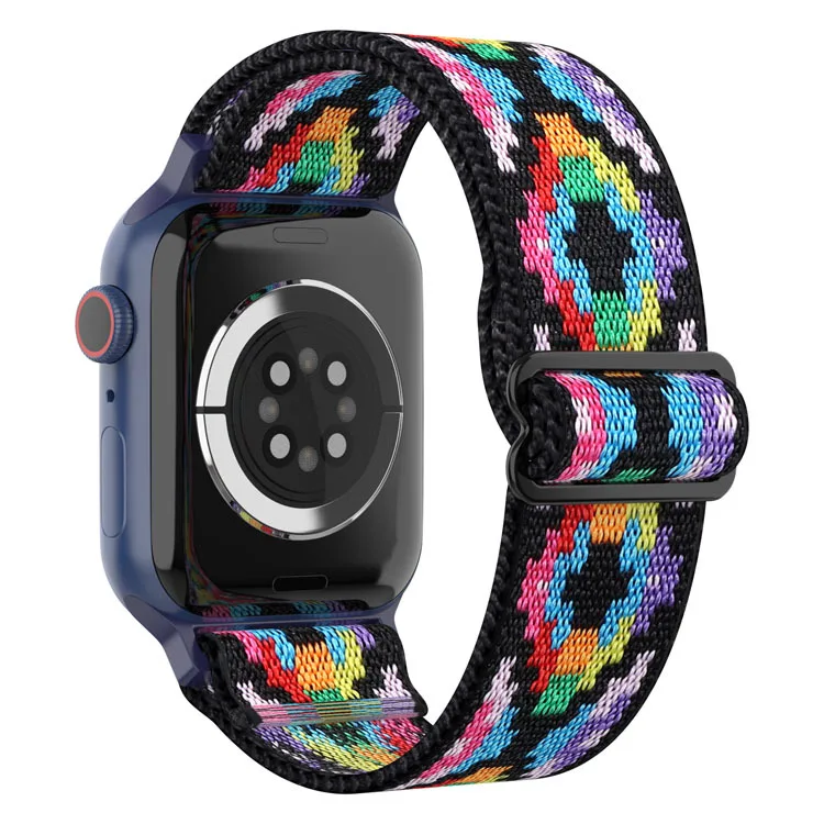 
Fashion Colorful Nylon Elastic Wristbands 38mm 42mm In Stock Apple Watch Band 