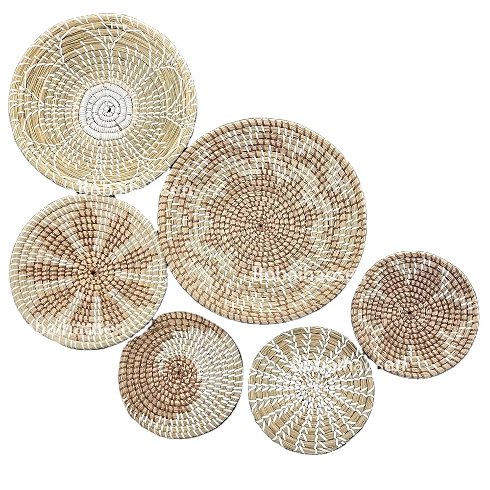 Haosen sea grass wall hanging decor baskets wall basket room decorative custom bedroom