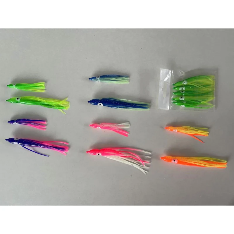 Newbility hot sale  Sea fishing glow-in-the-dark octopus soft bait 50mm 75mm  90mm100mm 120mm  boat fishing soft bait