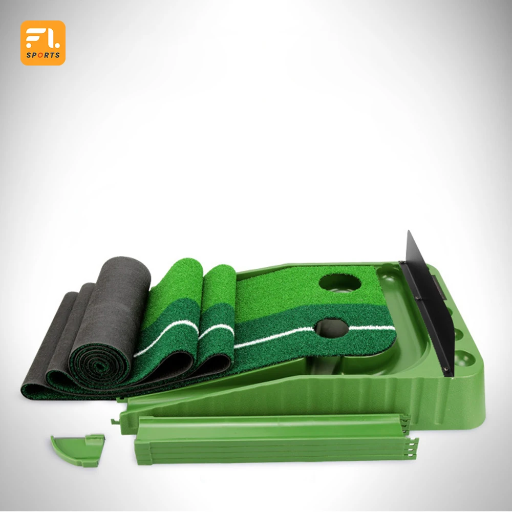 Indoor Golf Putting Mat with Auto Ball Return Golf Practice Mat Easy to store Golf Track Mat