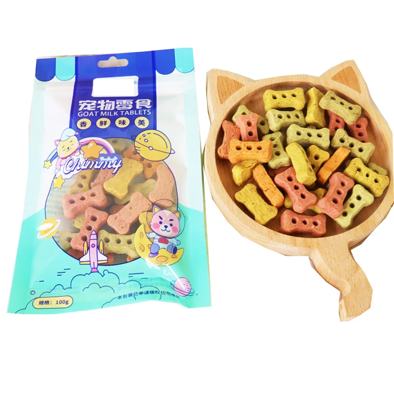 Новые вкусы OEM курица говядина фрукты кальций молоко чистые зубы собака печенье лакомство хрустящее