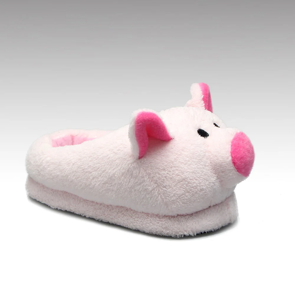 Cute Winter Colorful Shoes Big Fuzzy Slippers Plush Pig Slippers with Fur Soft OEM