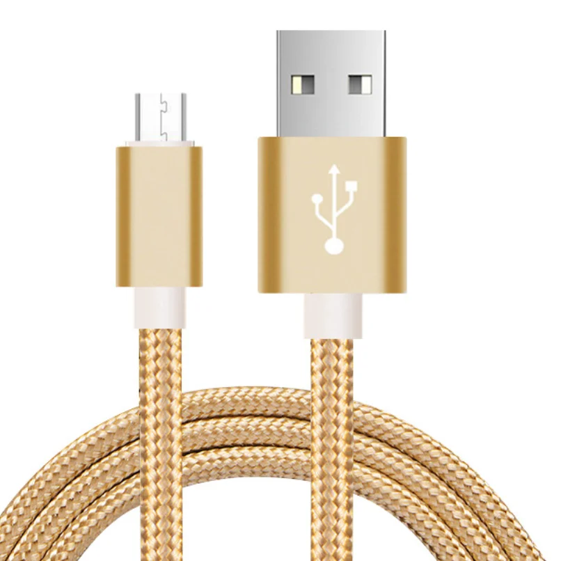 
Aluminum Data Nylon 1ft 3ft 6ft 10ft Bulk Braided Customize Logo Data Micro Usb Cable Charger V8 