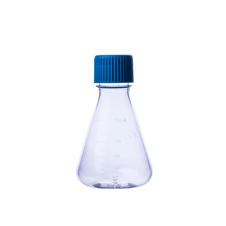 Cheap Factory Price 500ml Conical With Screw 125ml-1000ml Culture Erlenmeyer Cell Shake Flask