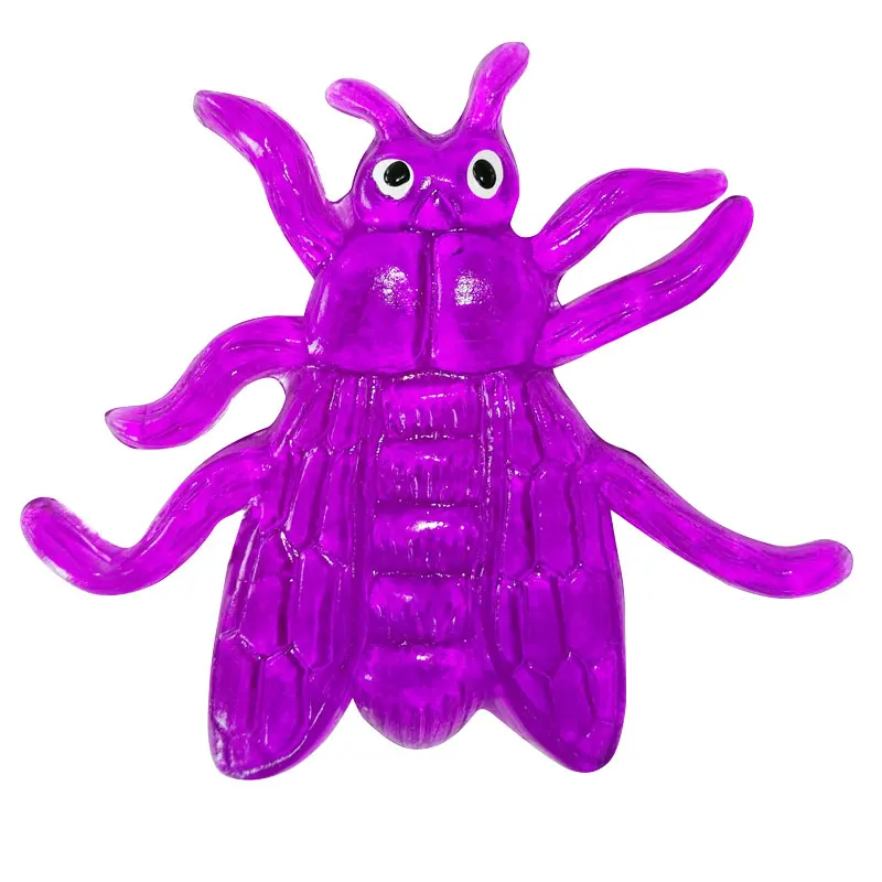 Wholesale squeeze sticky fly shape novelty funny prank promotional gift toys for child