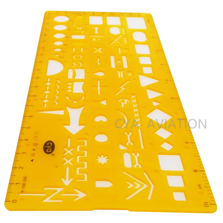 CYA nato 8356 ruler plastic map marking template stencil for outdoor training & map reading