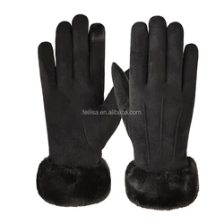 Fashion gloves for women wholesale All-fingered warm female gloves