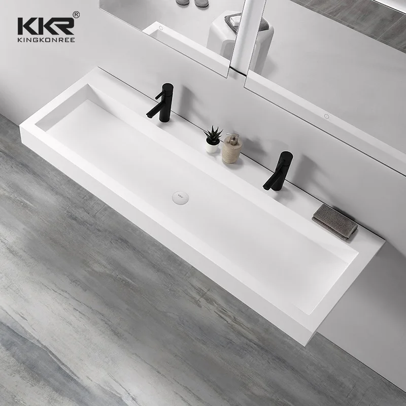 Marble Stone Basin double sink bathroom sink Artificial Stone hotel Sink double long