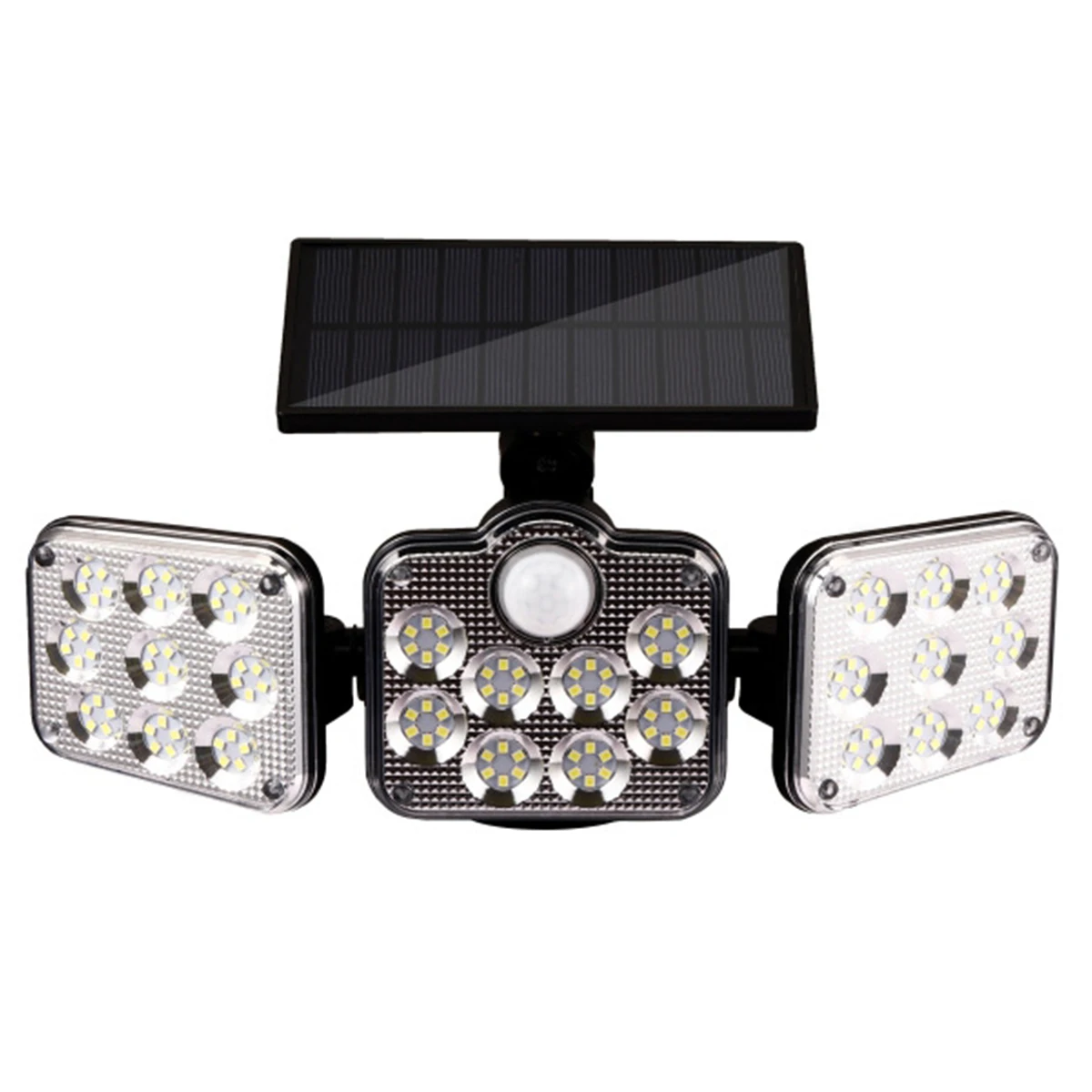 Solar Light Outdoor 3 Head Motion Sensor 270 Angle Wide Lighting Waterproof Remote Control Wall Lamp Porch Solarlight for Garden