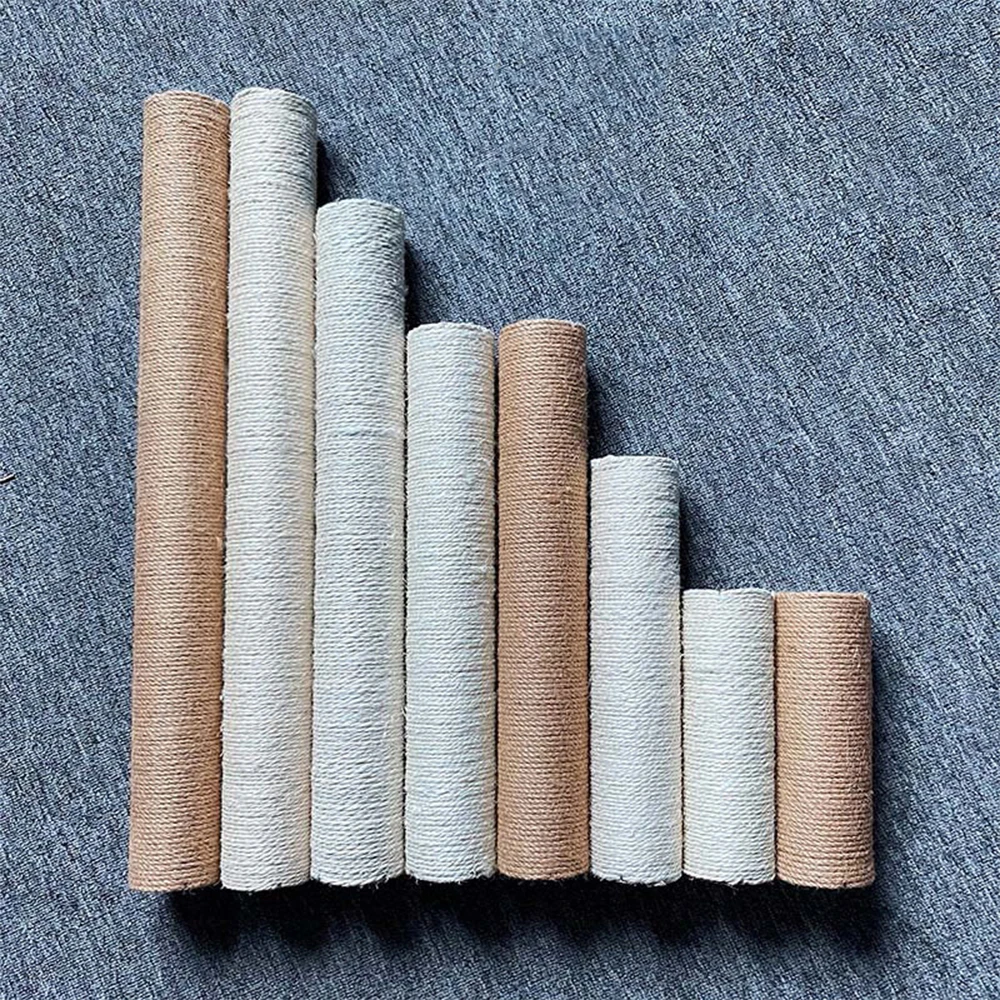 Factory direct Multi Size Cat Sisal Pillar Wooden Pet Cat Scratching Post Parts Wood Cat Scratching Post Replacement