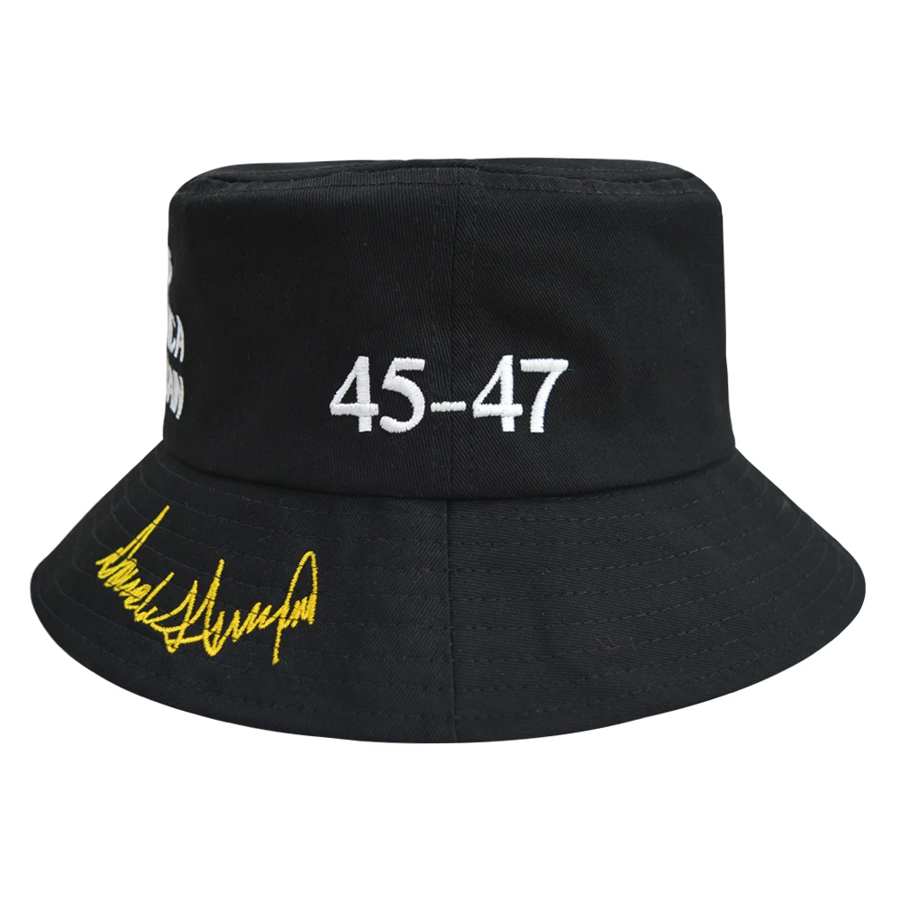 Make America Great Again Bucket Hat MAGA 2024 Bucket Caps Custom 45-47 USA Bucket Hats