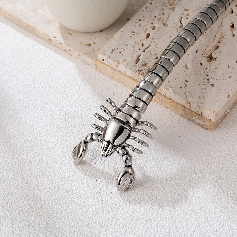 Men fashion custom animal scorpion wholesale accessories stainless steel bracelet men fashion jewelry