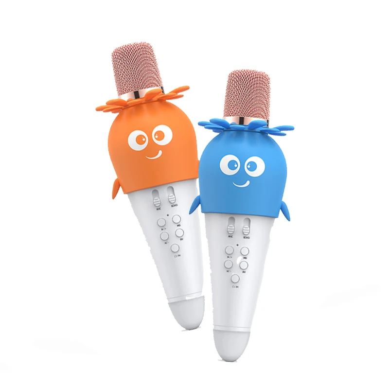 
Source manufacturer HEITUO Cross-border wireless microphone cute modeling children singing microphone audio integrated gift g 