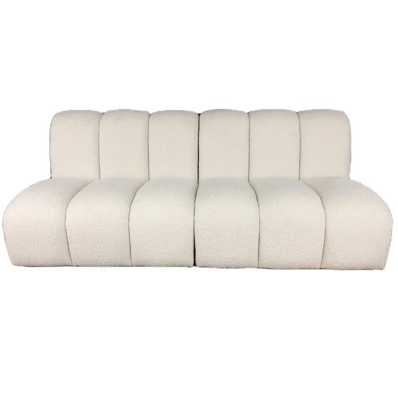 Modern Design Modular Channel Sofa Belgium Boucle Sectional Living Room Sofas