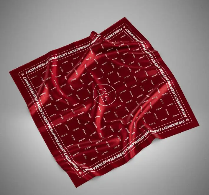 Square Silk Satin fabric Neckerchief custom logo brand Silk Scarves shawls