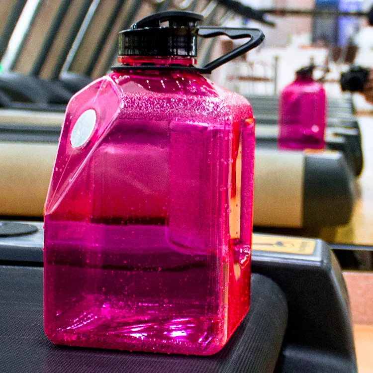 2.7L BPA FREE Motivational Gym Fitness Sports Tritan Water Bottle with time marker and Magnetic Cell Phone Holder