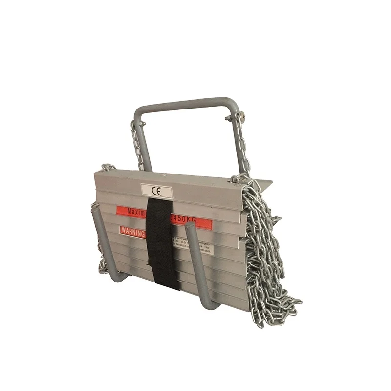 EN131 Portable Chain Emergency Escape Aluminum Steel Folding Ladder
