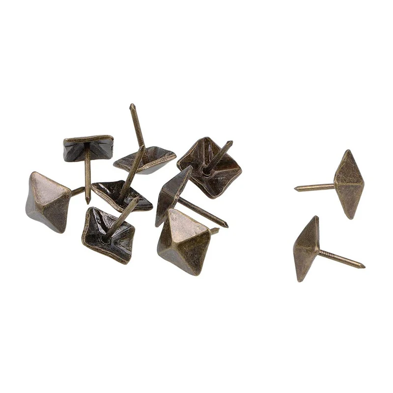 Decorative Sofa Upholstery Nails Tacks Square Head Antique Furniture Nails Pins Bronze Tone VT-14.126