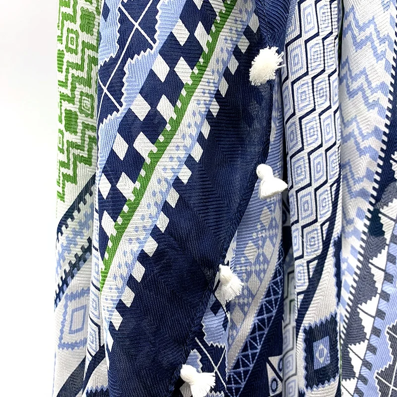 Classic Luxury Silk Scarf Large Scarves Ladies Silk Square Tassel Scarf Women Silk