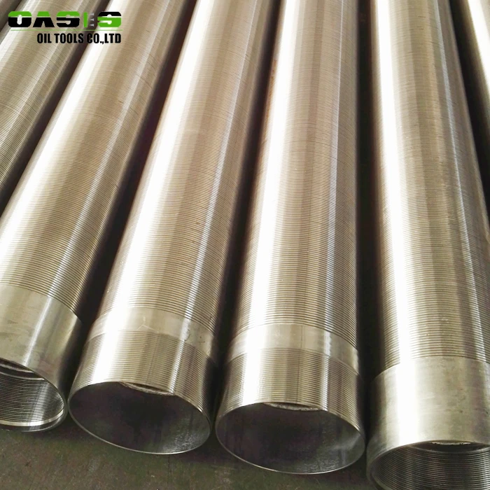 stainless steel wire wrapped water well casing and screens/thread coupling/welded ring/ bare end
