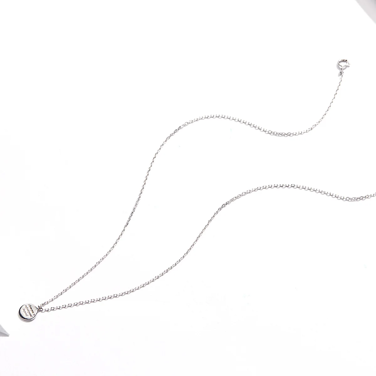 
trendy Romantic Design Engraved100 languages i love you silver 925 necklace name plate necklace 
