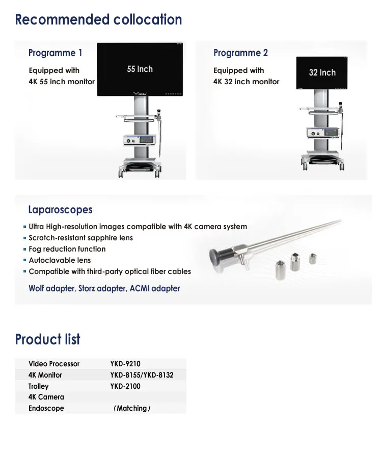 IKEDA High End 4k Endoscopy with Video Camera YKD-9210