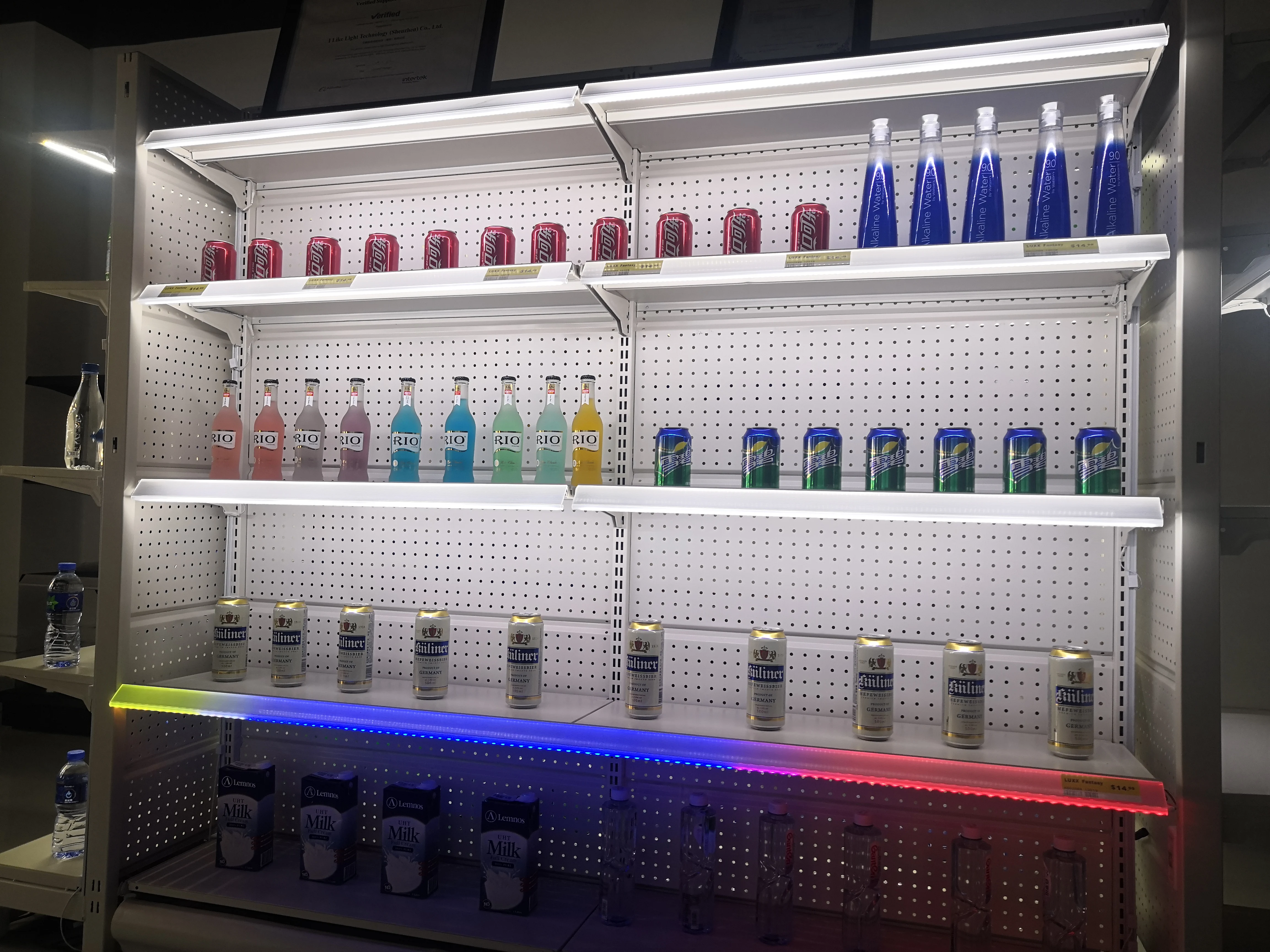 
The Newest innovative shelftag light, illuminated ticket strip for shelf lighting original patent 