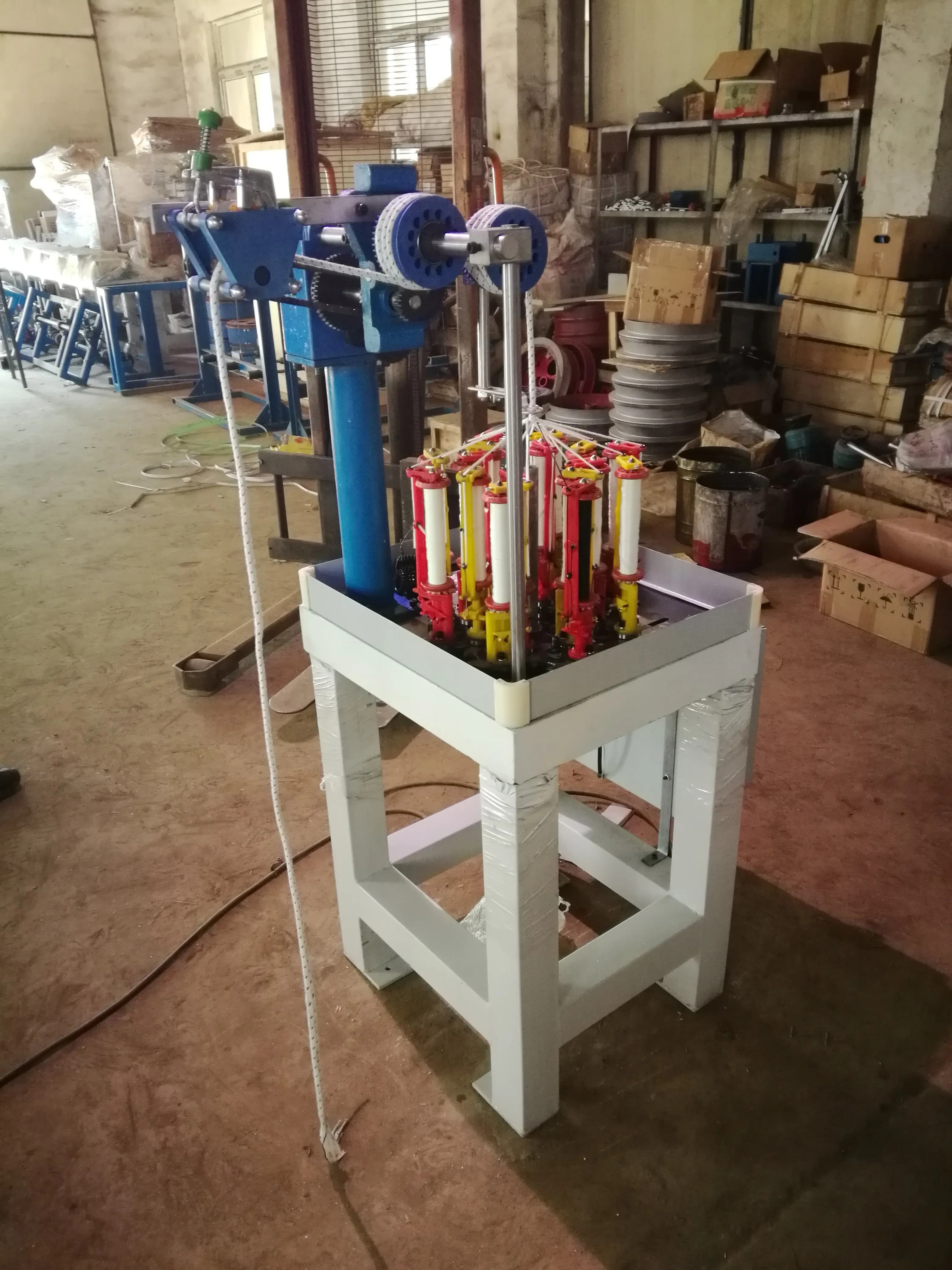 Good Quality PP Nylon Polyester 16 strands fiberglass/sleeve braided rope Machine For sale