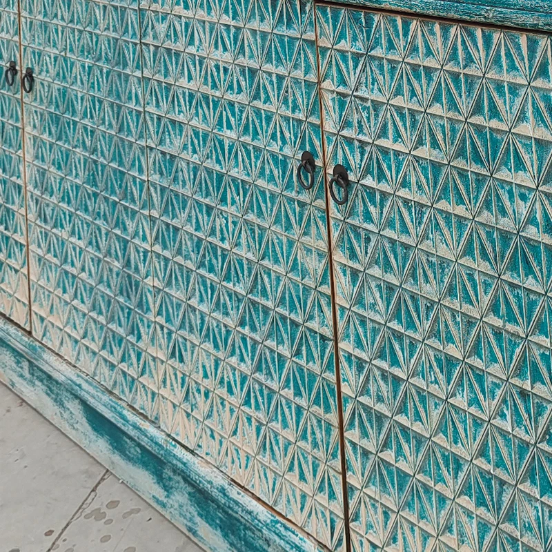 Chinese Antique Mongolia Reproduction Recycled Wooden Cabinet