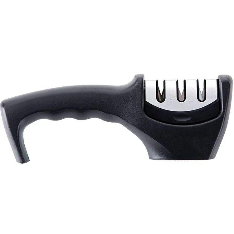 
Portable Manual Sharpening Stone Kitchen Edge Grip Knife Sharpener ABS+304 Kitchen Knife Accessories 
