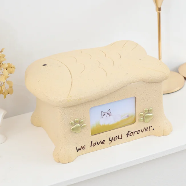 Resin pet ashes box dog and cat supplies cat and dog ashes box animal commemorative coffin box