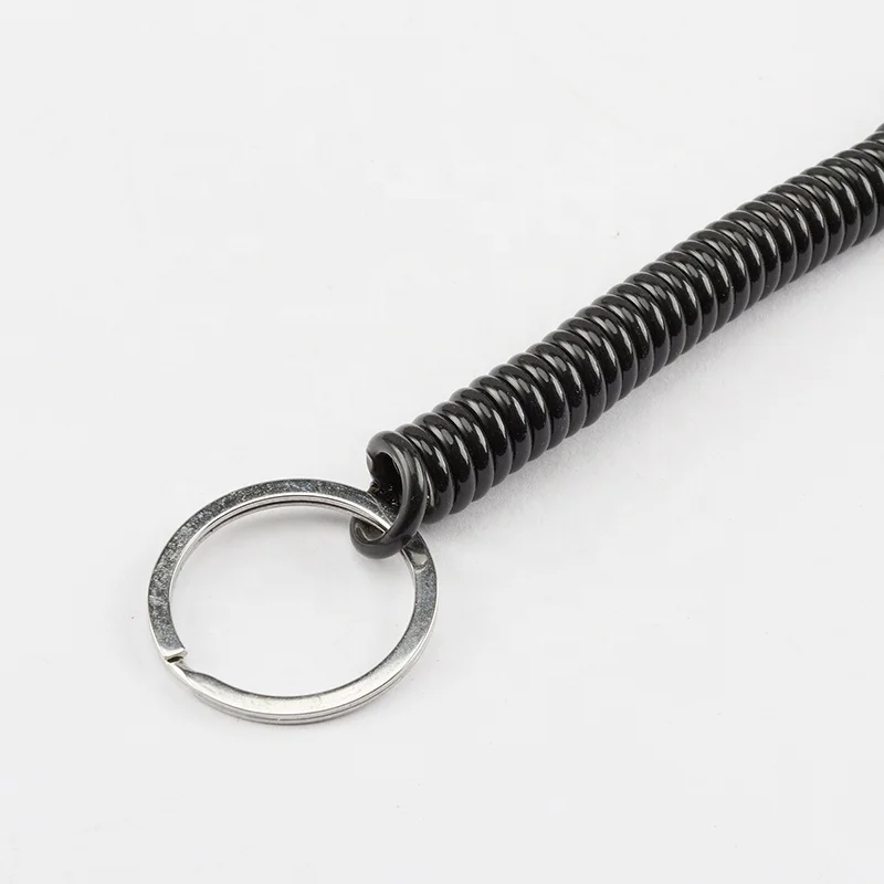 C-pin custom-made special safety load plastic coil tool tether steel wire spring tool lanyard for reduce lost risk
