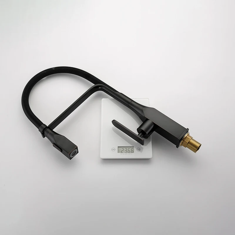 Luxury high quality pull out flexible faucet brass sink mixer kitchen faucet