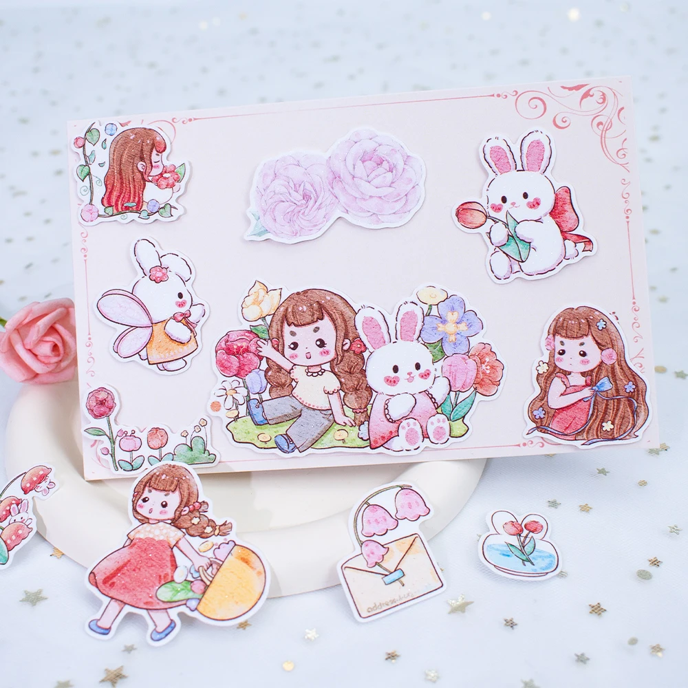 Custom New Planner Sticker Set For Scrapbook Frosted Lamination Waterproof Cute Girl Vinyl Sticker Packs