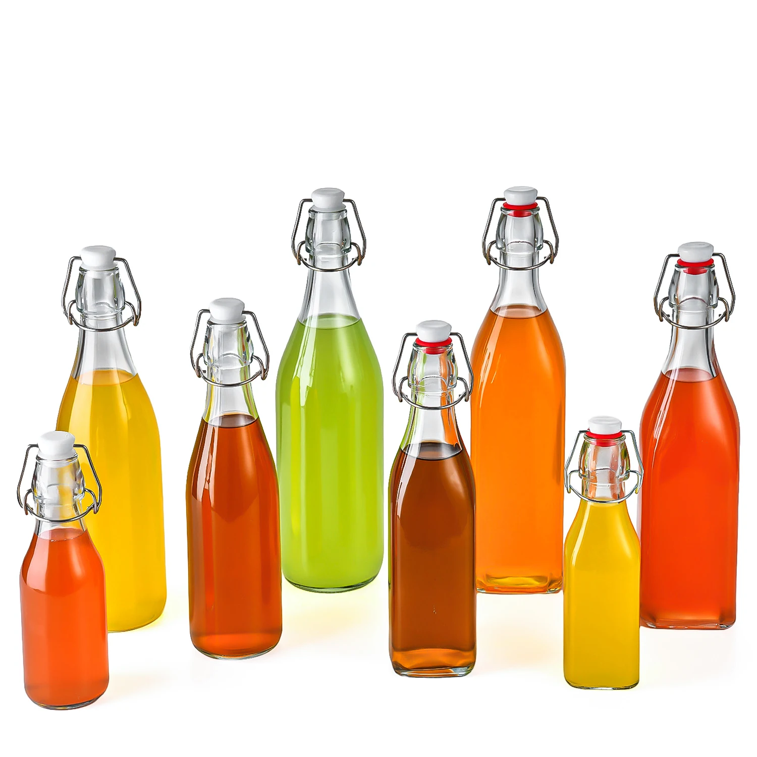 Market Price Sealed Ring Storage Bottle Glass Jar Clip Clamp Lid Water Bottle Glass