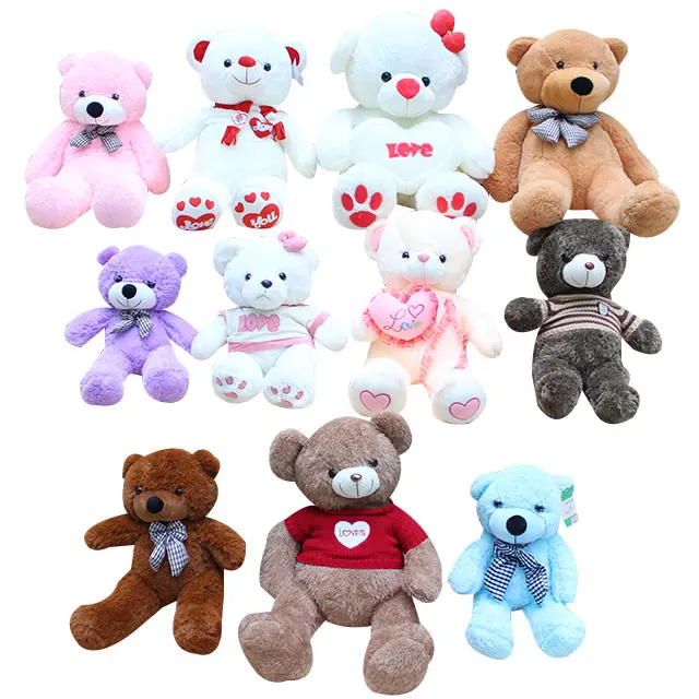 Wholesale cheap teddy bear plushie shell bear plush toy bear doll shell large semi-finished products plush toy skin