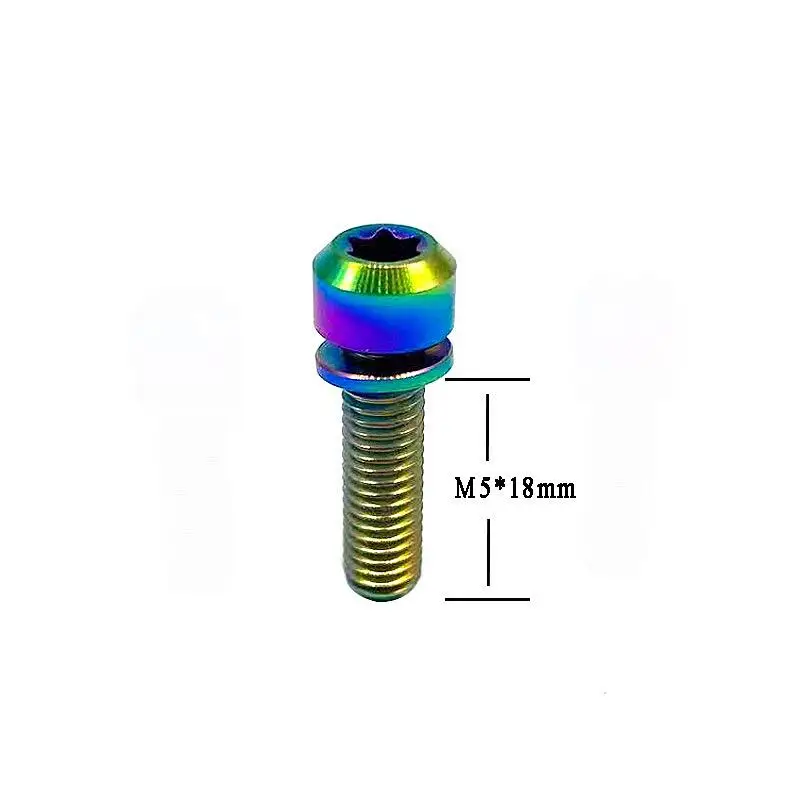 titanium bolt M5*18 hexagon socket head with washer GR5 Ti-6al-4v  titanium screw for bicycle