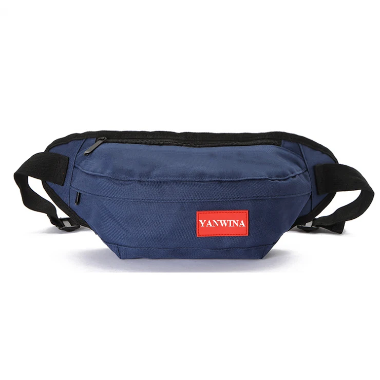 Small Sport Fanny Waist Pack Travel Hiking Stretch Belt Waterproof Running Canvas Nylon Waist Bag Printing Custom Water Proof