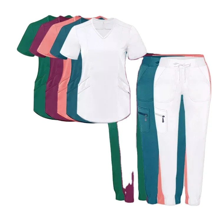 Hospital Uniforms Medical Scrubs Nurse Short Sleeve Top Joggers Scrubs Suit men and women Scrubs Uniforms Sets