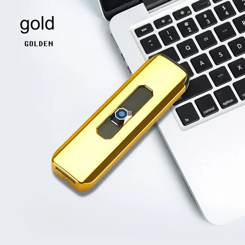 USB rechargeable portable windproof smoking accessories tool lighter custom logo usb rechargeable electric lighter