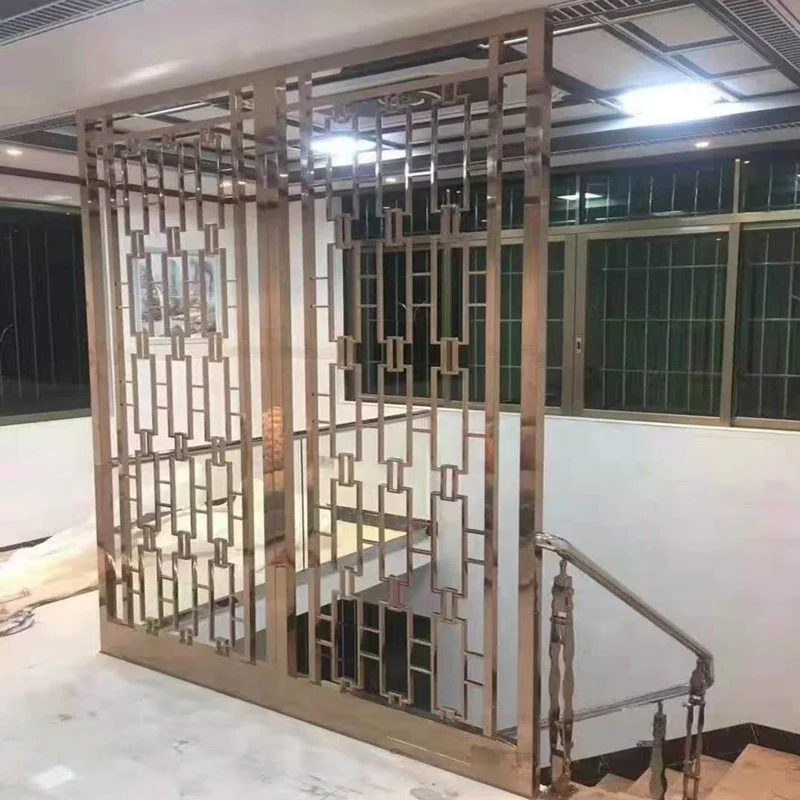 removable folded panel with different designs dubai room divider laser cut decorative metal screen partition