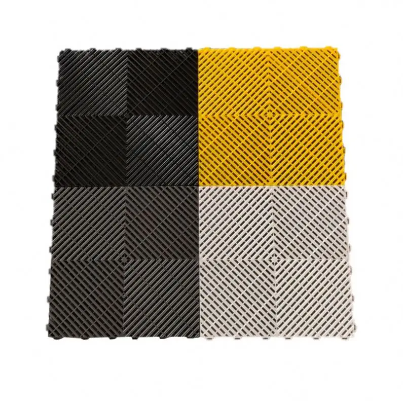 40*40*0.7 Soft PVC Plastic Material Anti-slip Interlocking Garage Flooring Workshop Floor Tile Light Weight GYM Mat