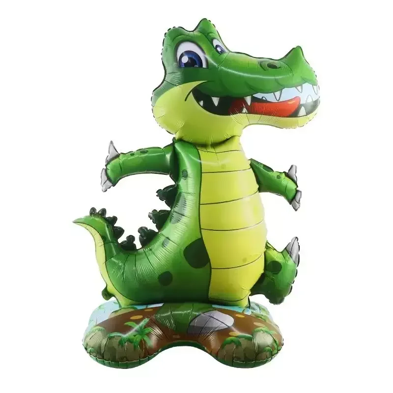 China Supplier 3d Stand Dinosaur Foil Balloon Huge Jungle Cartoon Balloons For Kids Birthday Party Decoration