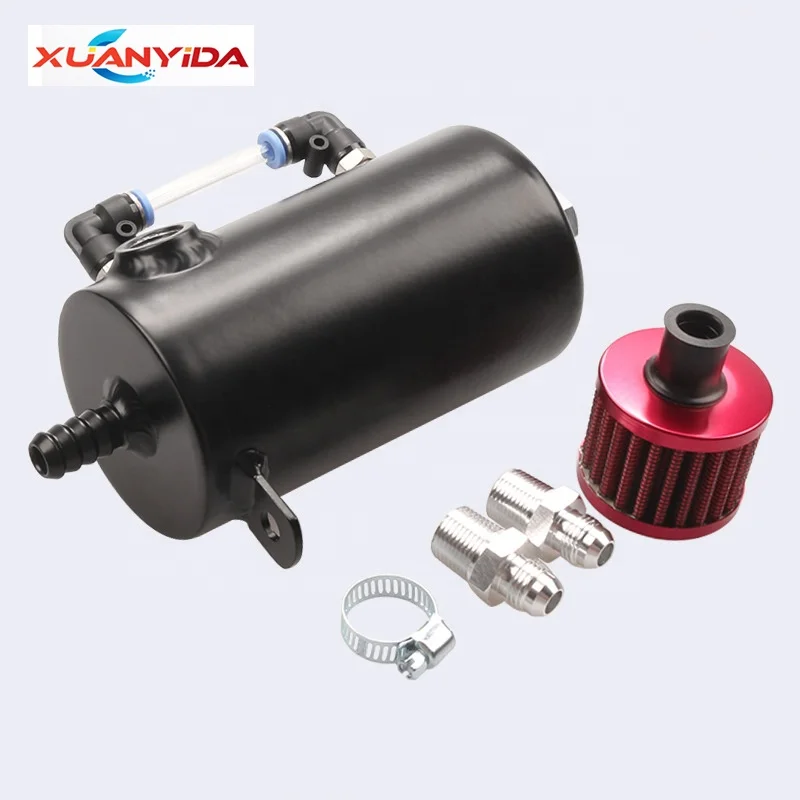 Universal durable 500ml air filter oil catch can for racing car