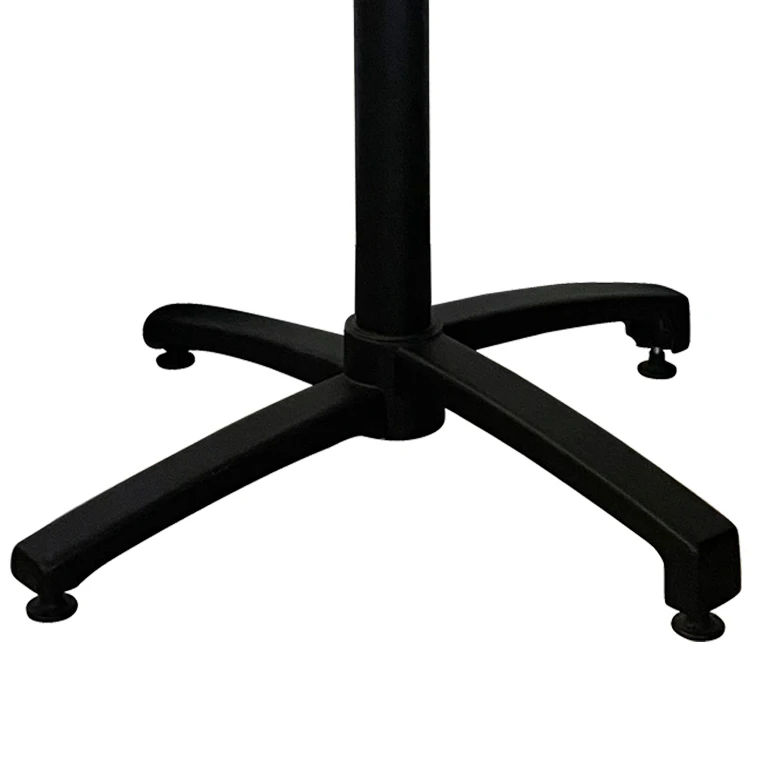 Folding Legs t-foot Aluminum Stackable Folding Commercial Black Table Base Metal Bistro Coffee Table Legs for Restaurant