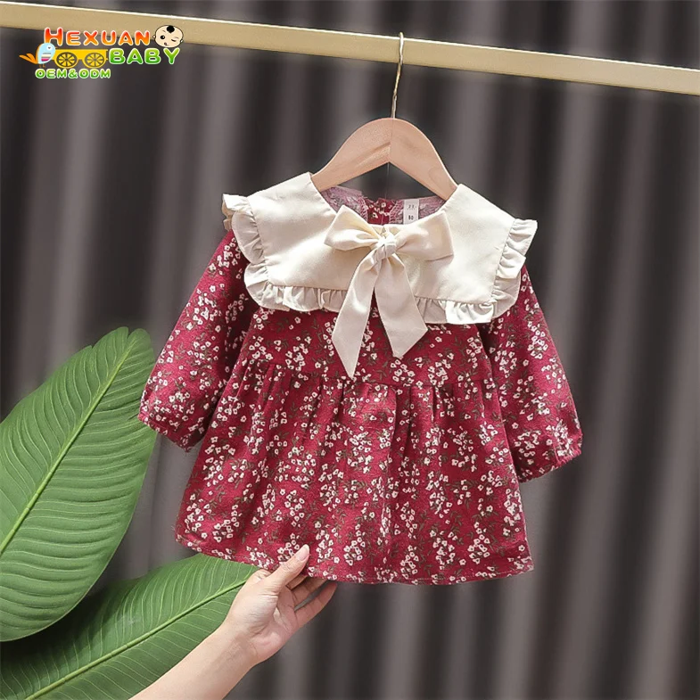New arrival spring kids dress western style children princess dresses 0-1 year old girl dress baby girl frocks