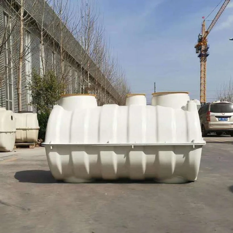 Household Sewage Water Treatment Plant Prefabricated Three-compartment Frp Septic Tank